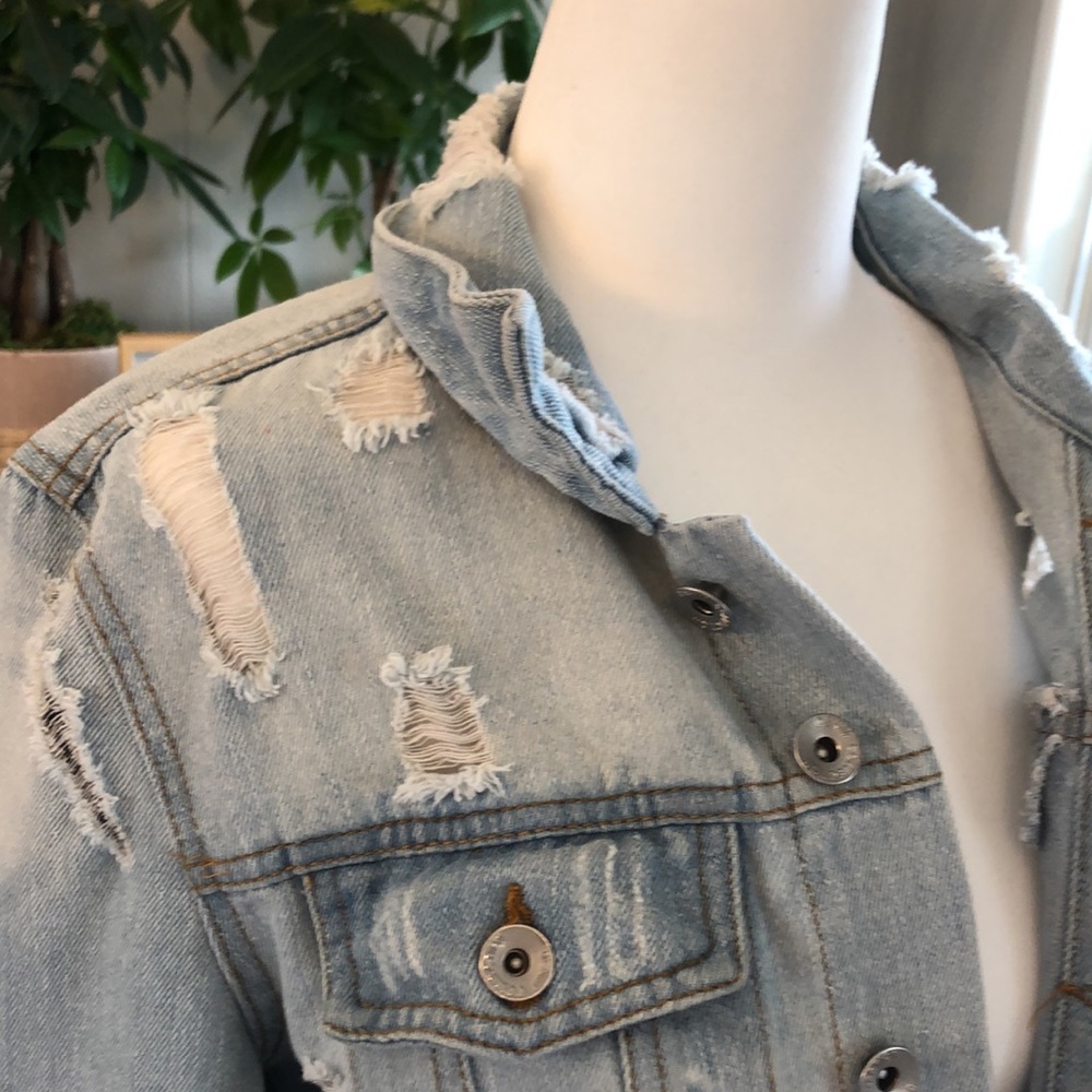 CI SONO distressed denim jacket light wash - Picture 4 of 7